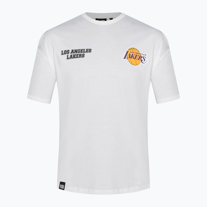 Мъжки New Era NBA Large Graphic BP OS Tee Los Angeles Lakers white 6